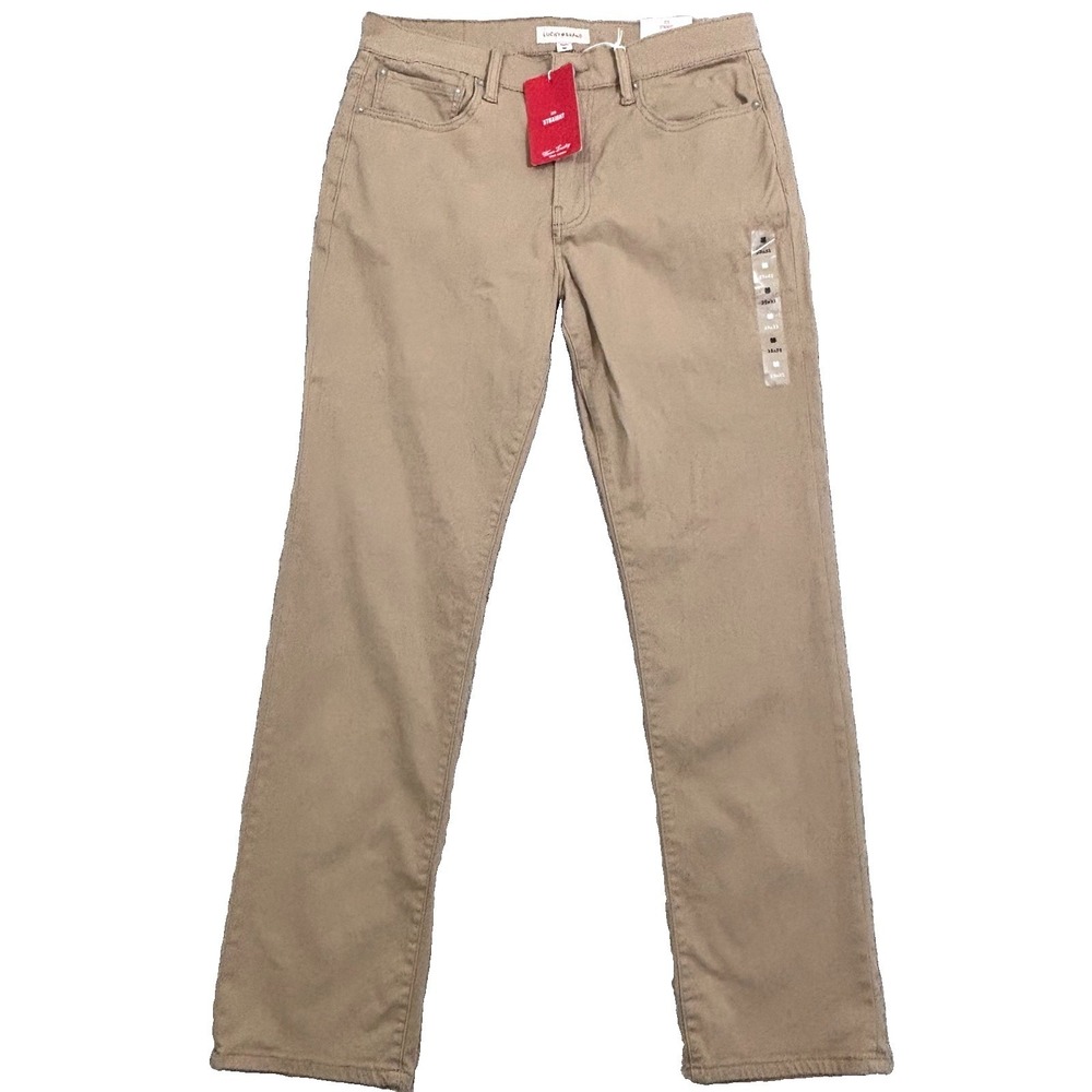Lucky Brand Men's 223 Straight Leg Advanced Stretch Pants Sz 33X32 Tan